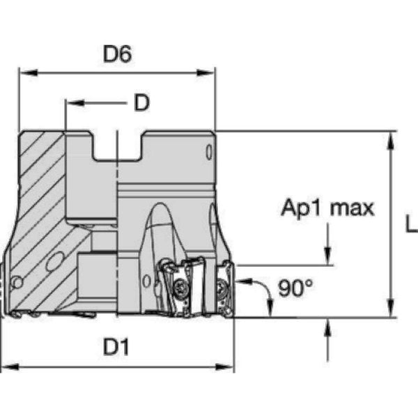 Indexable Face Mill, VSM490-10 Series, High Speed Steel, 10.00mm Depth of Cut