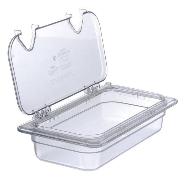 Hinged Univ Lid w/Hdl/2 Notch, 1/3, PK6