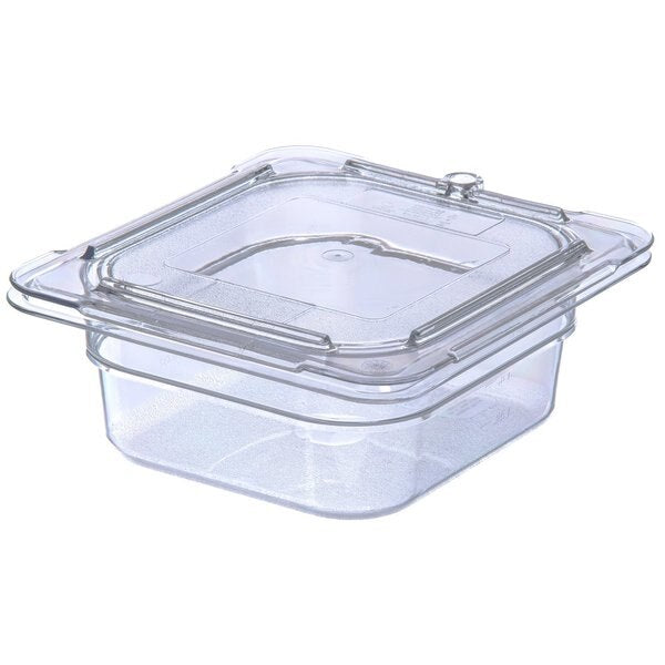 Univ Flat Lid, 1/6 Sz Food Pan PC, Clr, PK6
