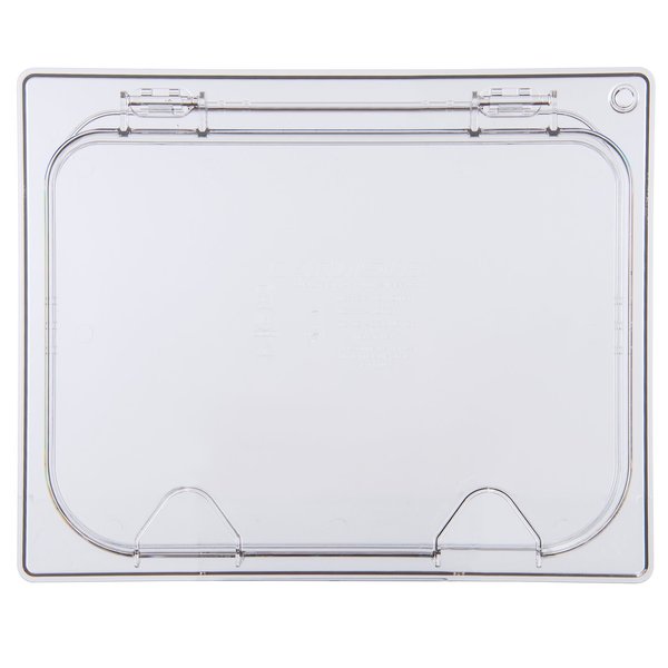 Hinged Univ Lid w/Hndl/Notch, 1/2 Sz, PK6