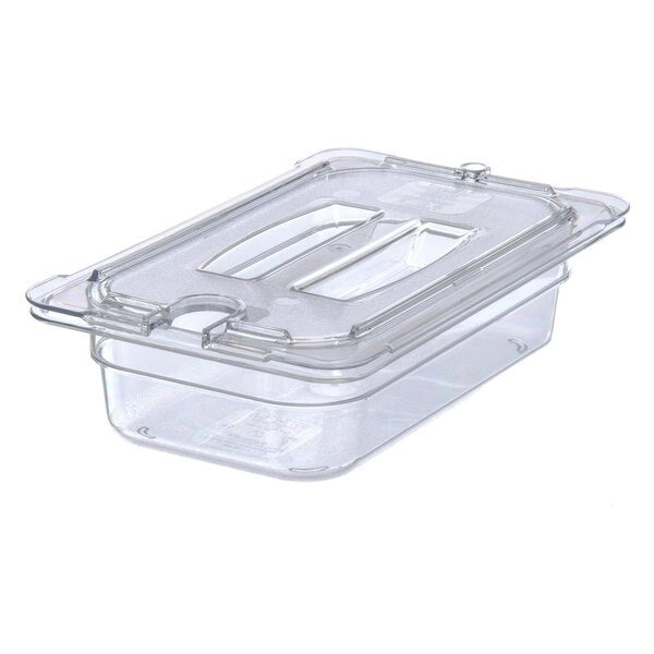 Univ Hndld NotchdLid, 1/4 Food Pan, Cl, PK6