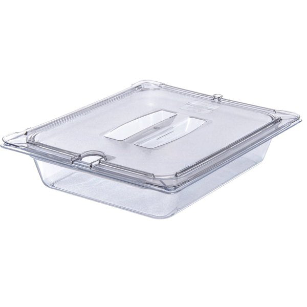 Univ Hndl Notchd Lid, 1/2 Food Pan, Cl, PK6