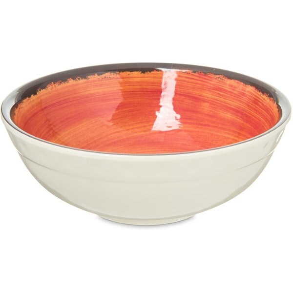 Melamine Small Bowl, 17 oz., Fireball, PK12