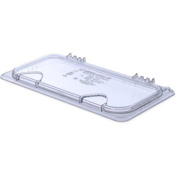 Hinged Univ Lid w/Hndl/Notch, 1/3 Sz, PK6