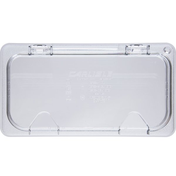 Hinged Univ Lid w/Hndl/Notch, 1/3 Sz, PK6