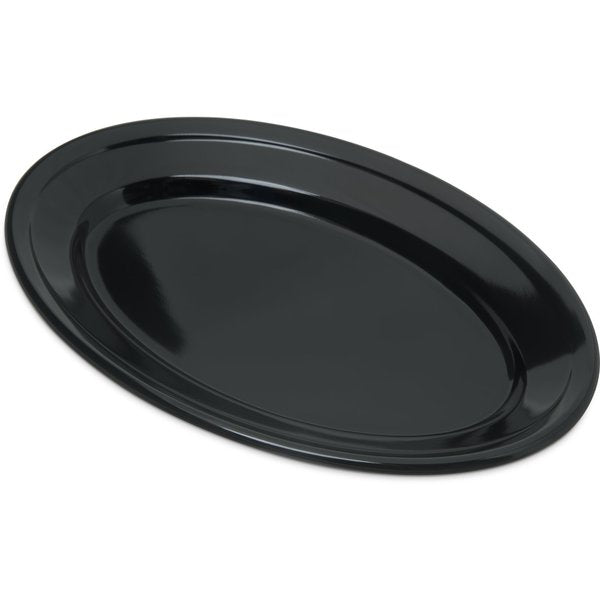 Mlmn Ovl Platter Tray, 9.25x6.25, Blk, PK24