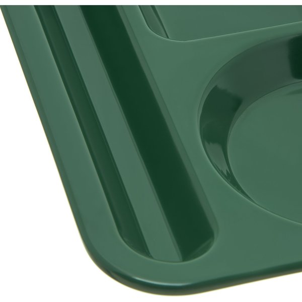 Lt Hand Hvy Wt, 6-Comp Tray, Grn, PK12