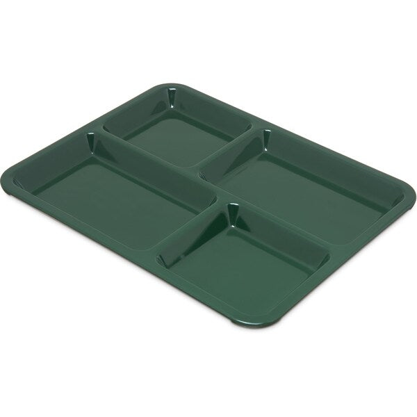 Tray, 4-Compartment, Forest Green, PK12