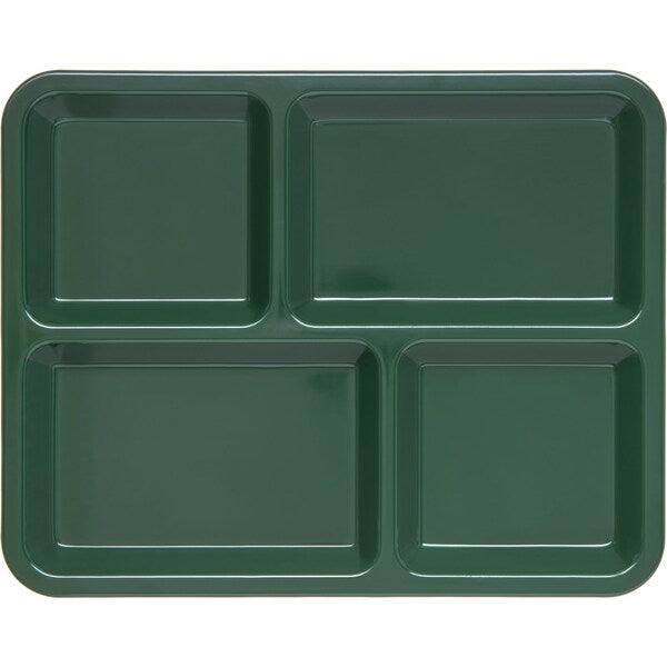 Tray, 4-Compartment, Forest Green, PK12
