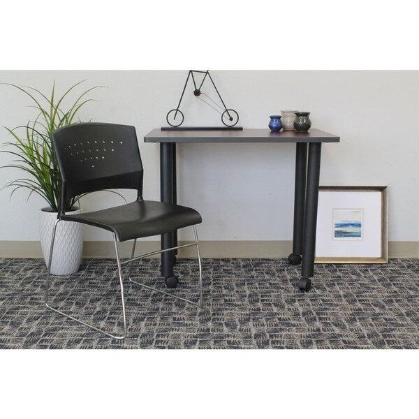 BlackGuest Chair, 18 1/2
