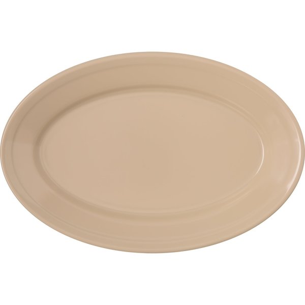 Mlmn Ovl Platter Tray, 9.25x6.25, Tan, PK24