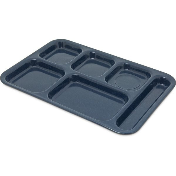 Right Hand 6 Comp Tray, Blue, PK12