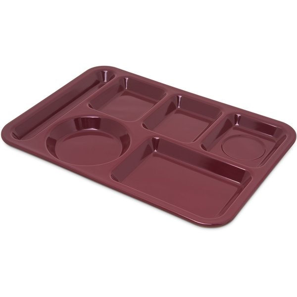 Lt Hand Hvy Wt, 6-Comp Tray, Cranbery, PK12