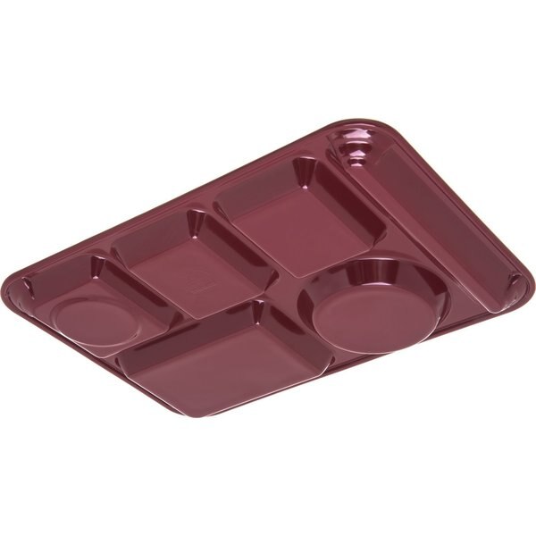 Lt Hand Hvy Wt, 6-Comp Tray, Cranbery, PK12