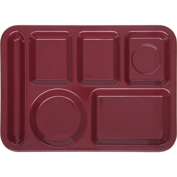 Lt Hand Hvy Wt, 6-Comp Tray, Cranbery, PK12