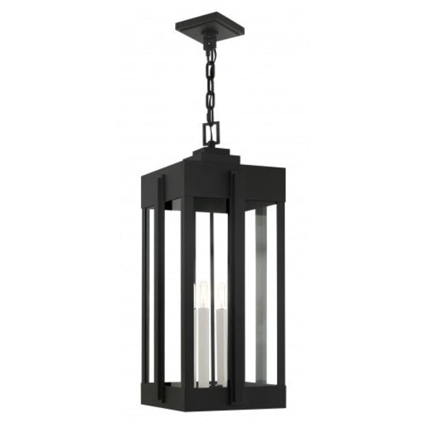 Black Outdoor Pendant Lantern, 4 Light
