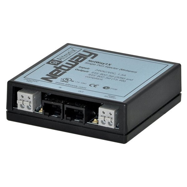 PoE Injector, Black, PoE Shutdown, 3-1/2