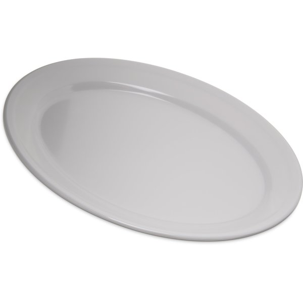 Mlmn Ovl Platter Tray, 12x8.5, Wht, PK24