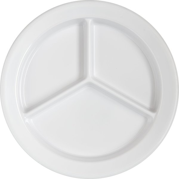 Melamine 3-Compt Deep Plate, 9