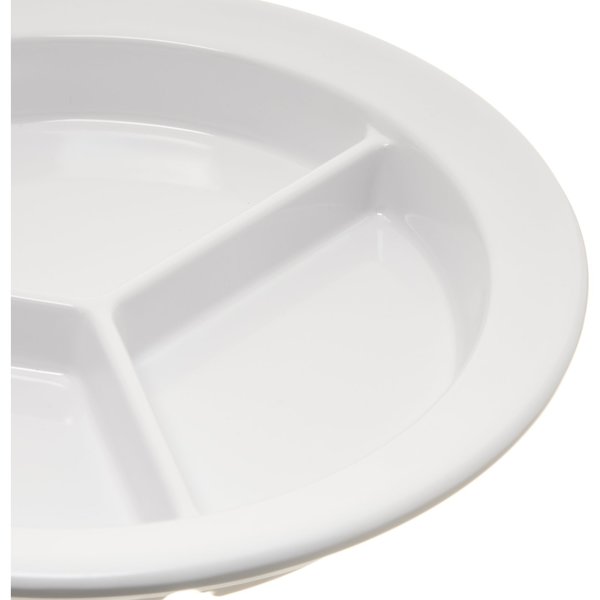 Melamine 3-Compt Deep Plate, 9