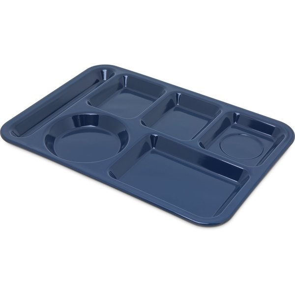 Lt Hand Hvy Wt, 6-Comp Tray, Dk Blue, PK12