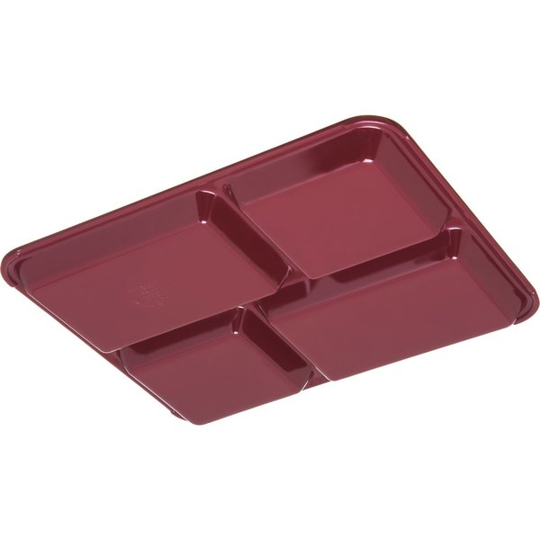 Tray, 4-Compartment, Dark Cranberry, PK12