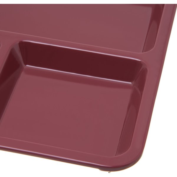 Tray, 4-Compartment, Dark Cranberry, PK12