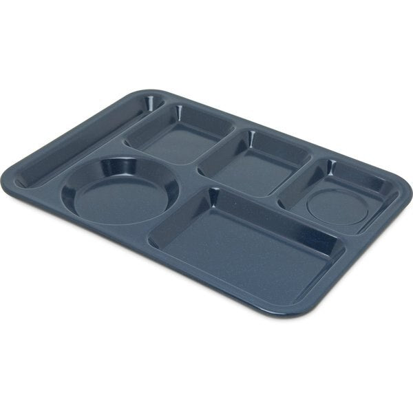 Lt Hand Hvy Wt, 6-Comp Tray, Blue, PK12