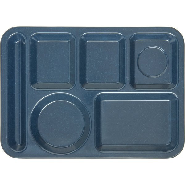 Lt Hand Hvy Wt, 6-Comp Tray, Blue, PK12