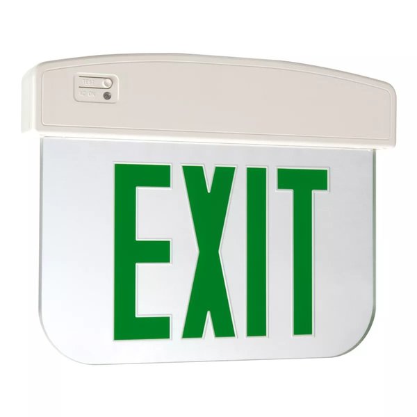 Edge-Lit, 2F, Green, Wht, Battery