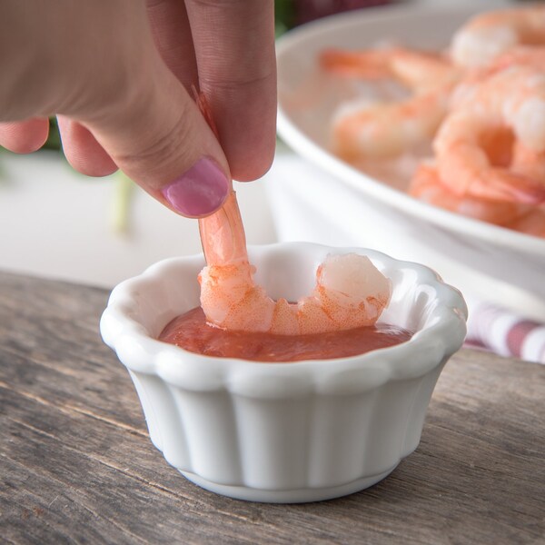 Melamine Scalloped Ramekin, 2 oz., Wt, PK48