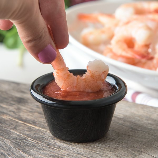 SAN Smooth Ramekin, 2 oz., Blk, PK48