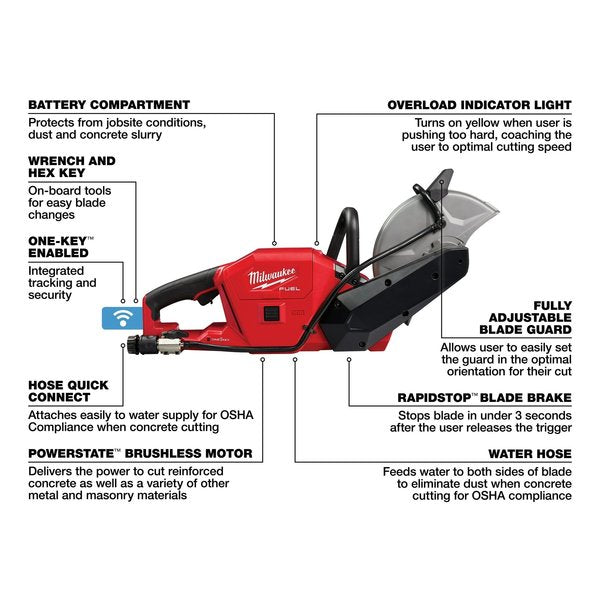 M18 FUEL 9 in. Cut-Off Saw with ONE-KEY (Tool Only)