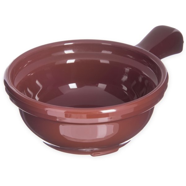 Handled Soup Bowl, 8 oz., Brown, PK24