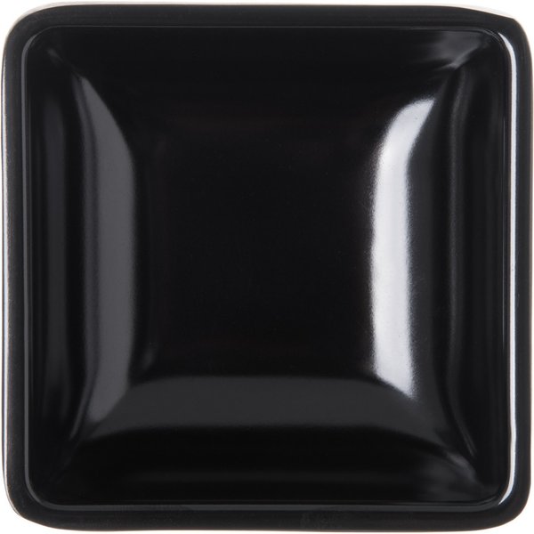 Melamine Square Ramekin, 2 oz., Blk, PK48