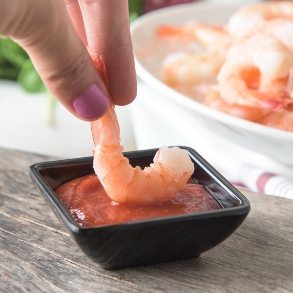 Melamine Square Ramekin, 2 oz., Blk, PK48