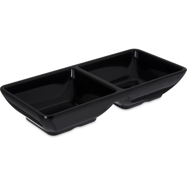 Melamine Dbl Sqr Ramekin, 2 oz., Bk, PK24