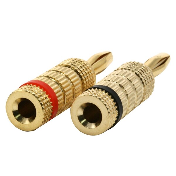 Banana Speaker Plugs, 1pr, Closed Screw