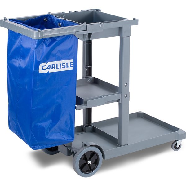 Short Platform Janitorial Cart, Gray