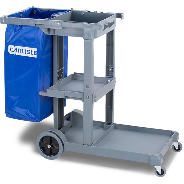 Short Platform Janitorial Cart, Gray