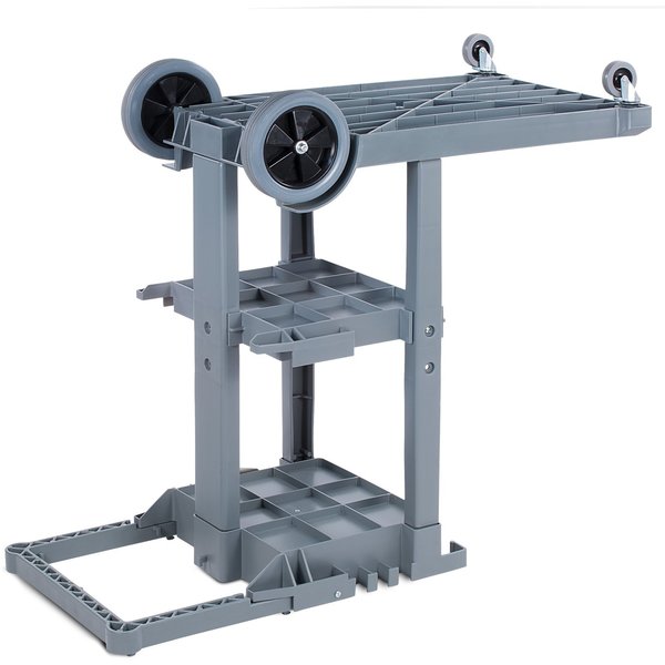 Short Platform Janitorial Cart, Gray