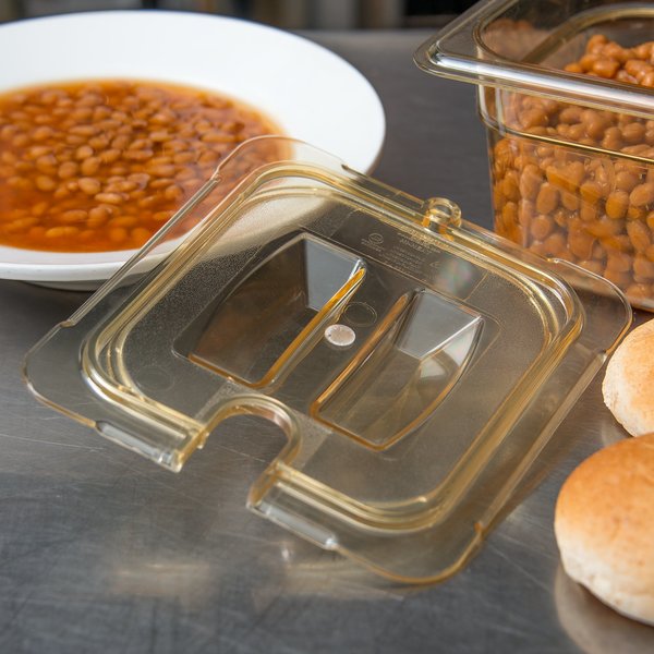 Univ Hndl Notchd Lid, 1/6 Food Pan HH, PK6