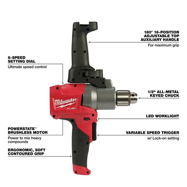 M18 FUEL Mud Mixer w/180Â° Handle