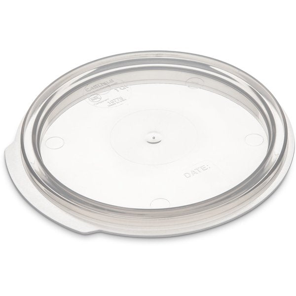 Rnd Container Lid, 1 qt., Translucent, PK12