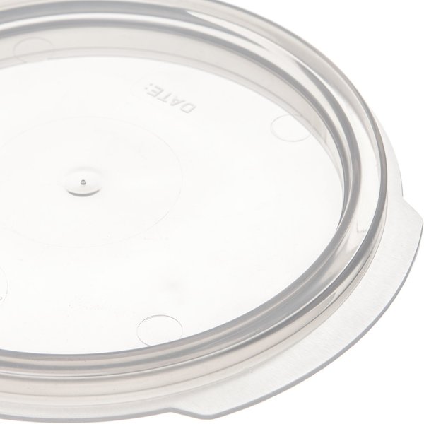 Rnd Container Lid, 1 qt., Translucent, PK12