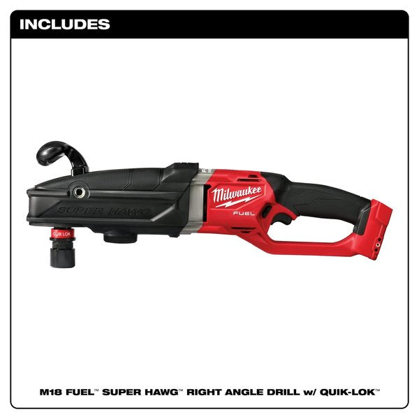 M18 FUEL SUPER HAWG Right Angle Drill w/ QUIK-LOK