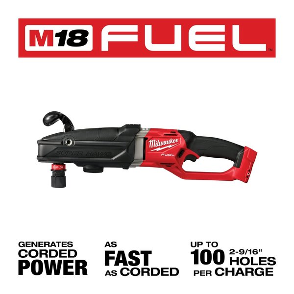 M18 FUEL SUPER HAWG Right Angle Drill w/ QUIK-LOK