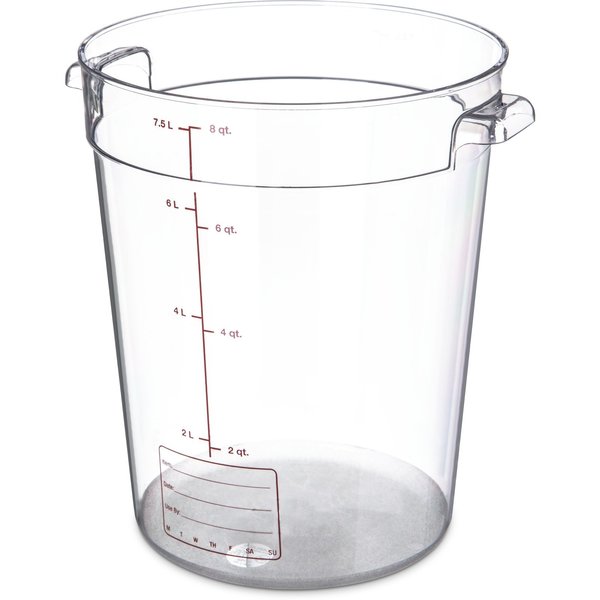 Round Container, 8 qt., Clr, PK12