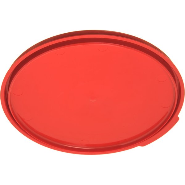Round Container Lid, 6-8 qt., Red, PK12