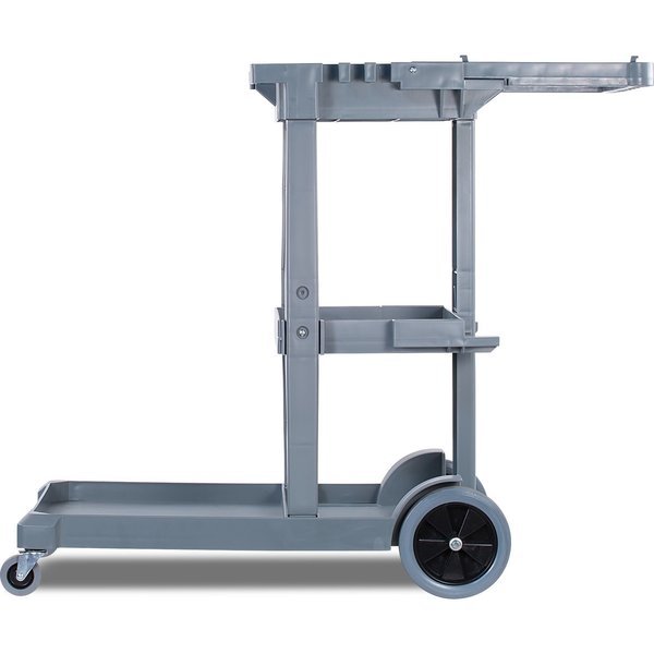 Short Platform Janitorial Cart, Gray